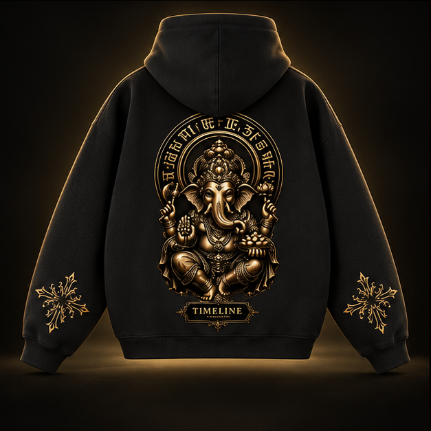 TIMELINE Ganesha hoodie back view