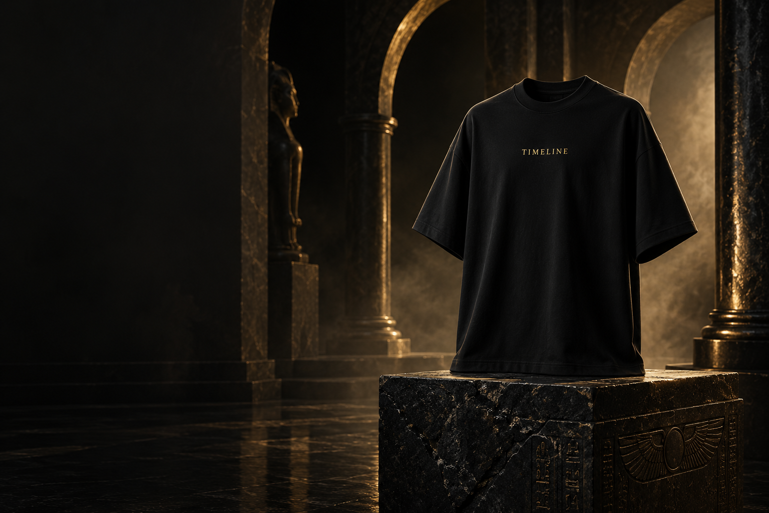 TIMELINE SUCCESS 1 black short-sleeve T-shirt